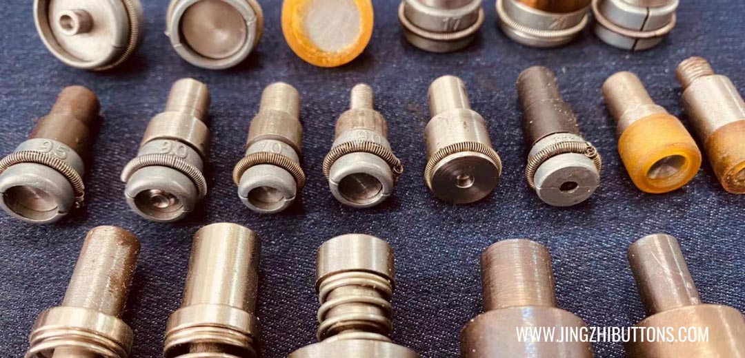 fixing tools for metal buttons and rivets in different sizes