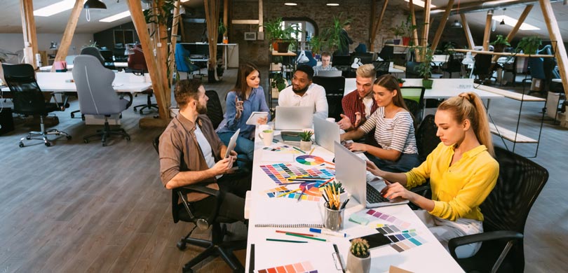 designers discussion in office