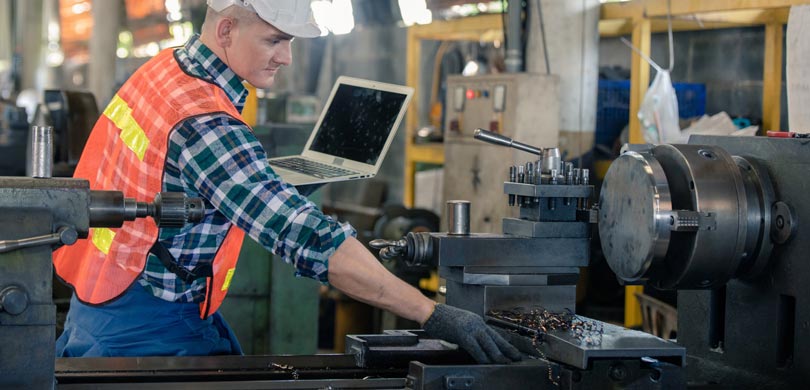 a worker working in factory