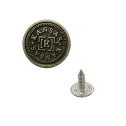 zamak jeans button with a nail