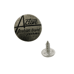 zamak jeans button with a nail